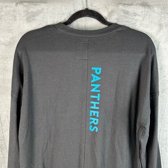 NFL Carolina Panthers Top Womens Large Black Tunic Logo NEW Long Sleeve Football - Picture 5 of 14
